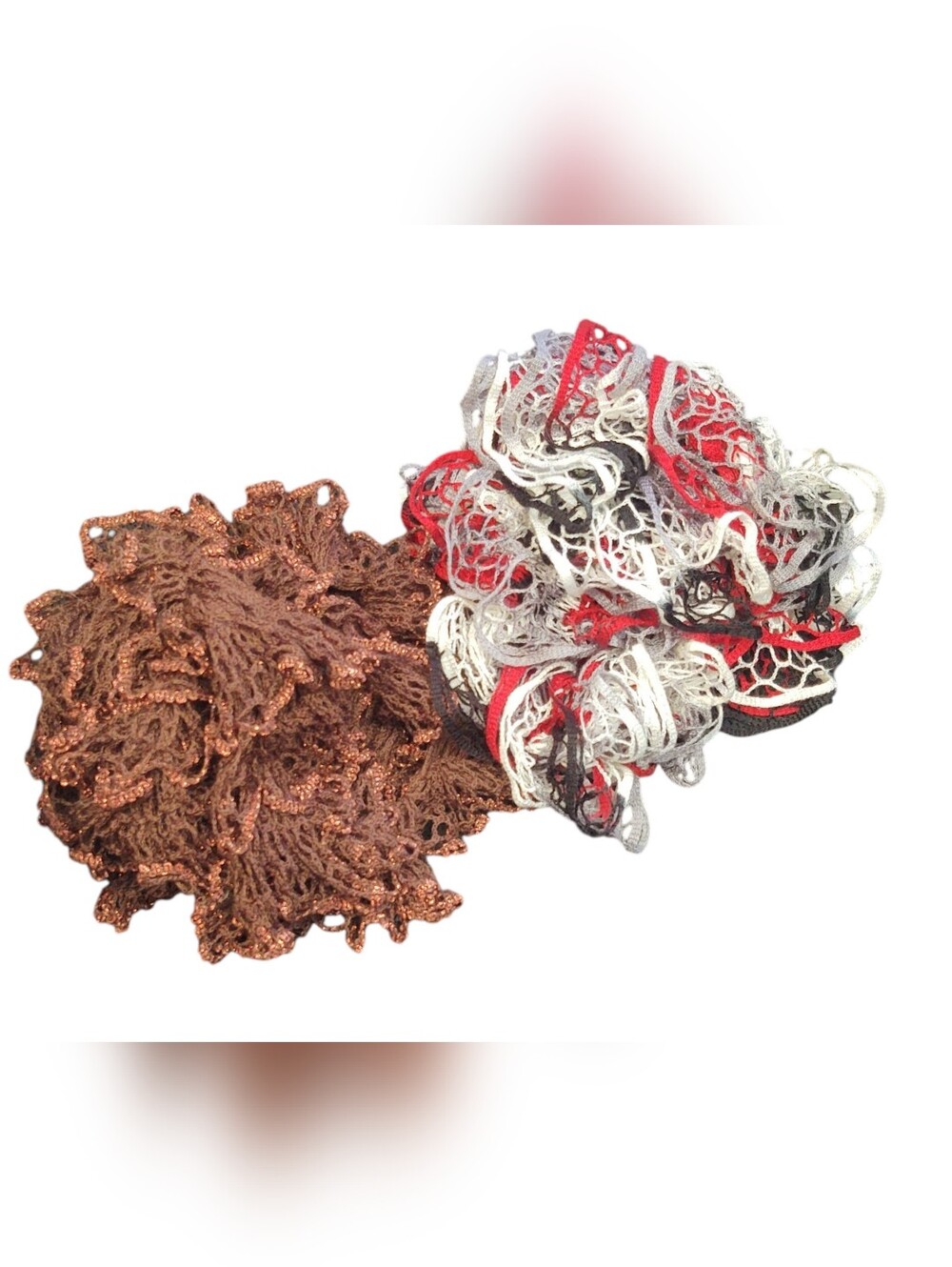Bundle Of 2 Ruffled Knit Scarves - Picture 2 of 4